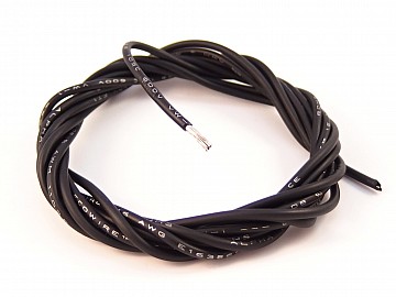 Černý vodič s MPPE izolací (16 AWG)